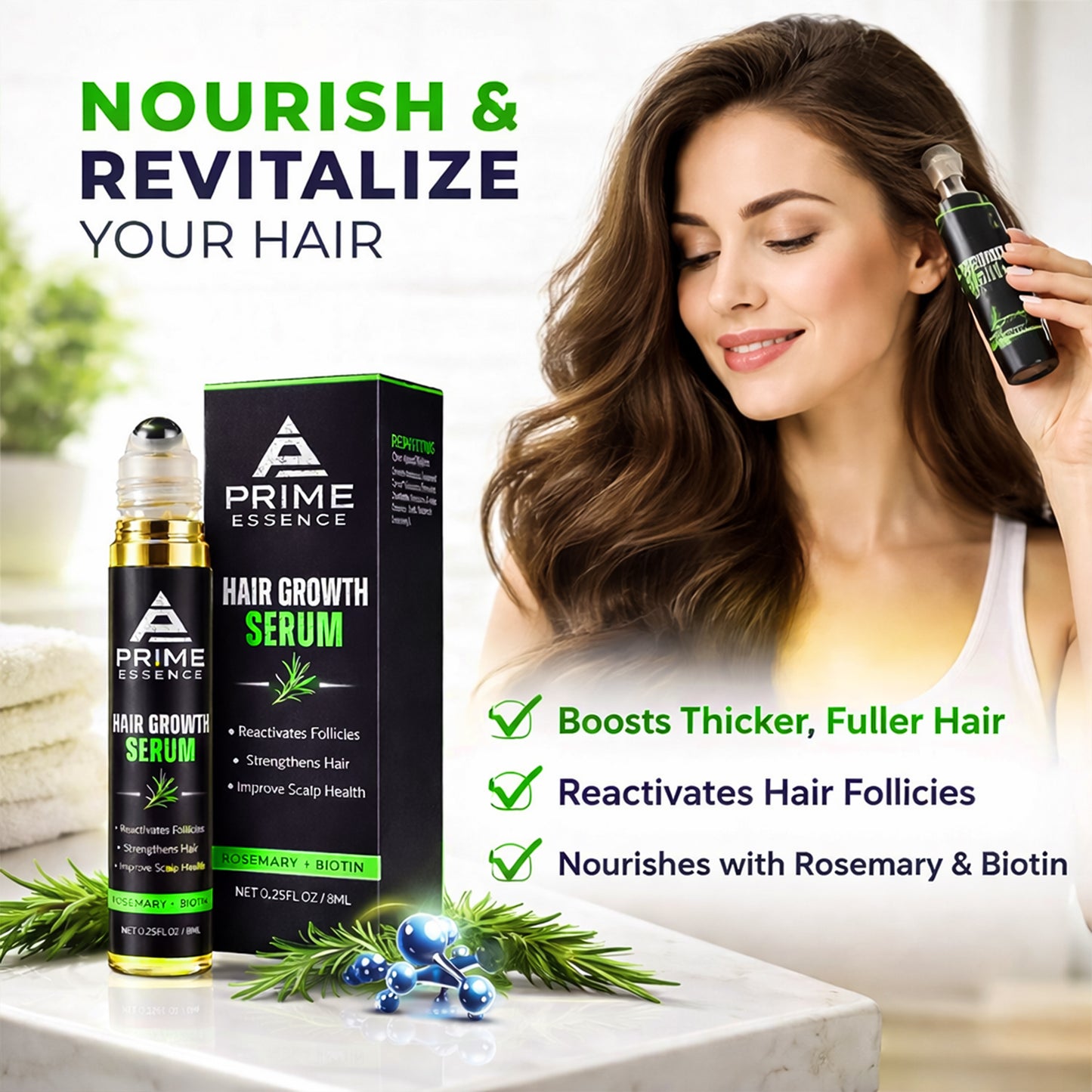 PRIME ESSENCE ROSEMARY HAIR GROWTH ROLL-ON SERUM